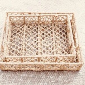 Cotton Macrame Handmade Woven Boho Decor Countertop Cabinet Organizer Storage Baskets
