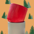 Home Decor Ceremic wood Log Pot (1)