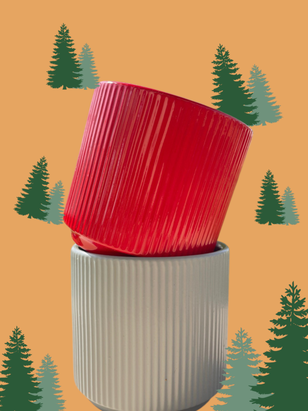 Home Decor Ceremic wood Log Pot (1)