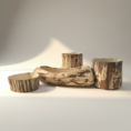Home Decor Ceremic wood Log Pot (16)