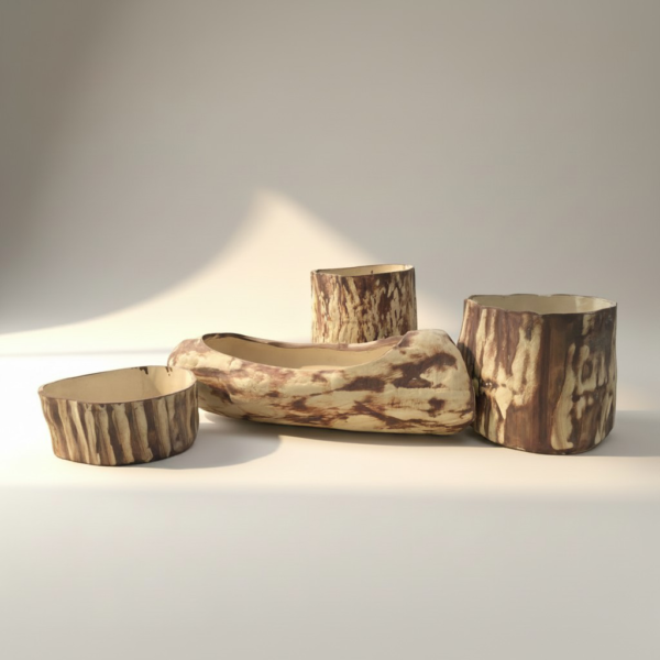 Home Decor Ceremic wood Log Pot (16)