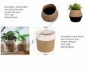 Print Shoppie Strip Jute Basket Boxes Beige And White 125X125 1 Home